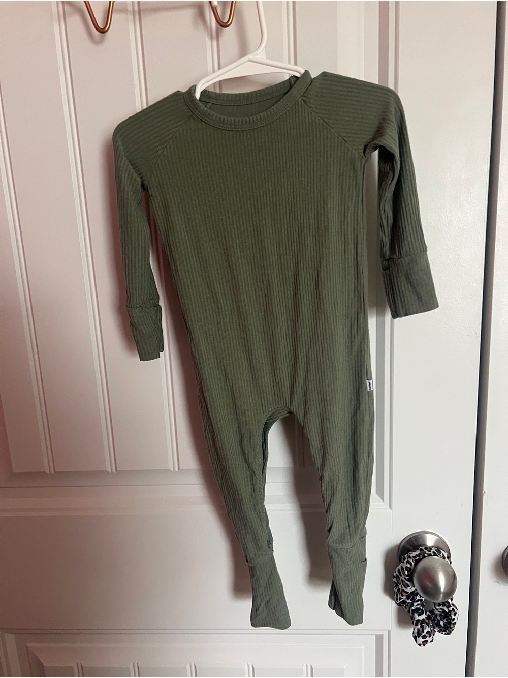 Olive Green little sleepies sleeper
